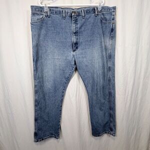 Wrangler Denim Jeans Straight Leg Medium Wash Blue 5-Pocket 50‎ X 30